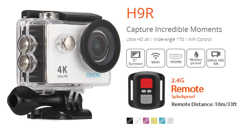 EKEN H9R Waterproof WiFi 1080P 4K Sport Action video Camera Travel Camcorder G9 