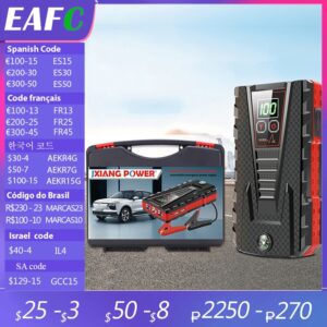 22000mAh Portable Car Jump Starter Power Bank Car Booster Charger 12V Starting Device Petrol Diesel Car Emergency Booster